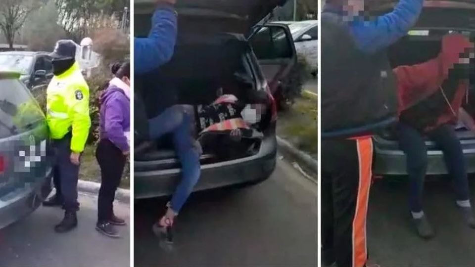 Detuvieron en Ituzaingó a una pareja que llevaba a sus hijos escondidos en el baúl del auto